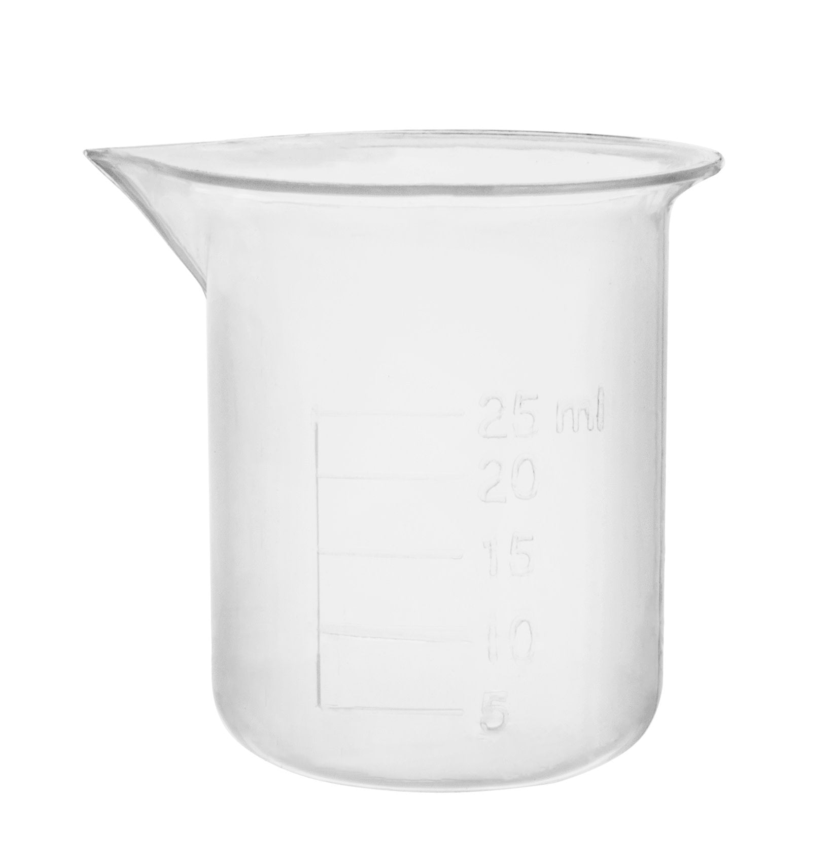 Polypropylene Beaker with Raised Graduations and Tapered Spout