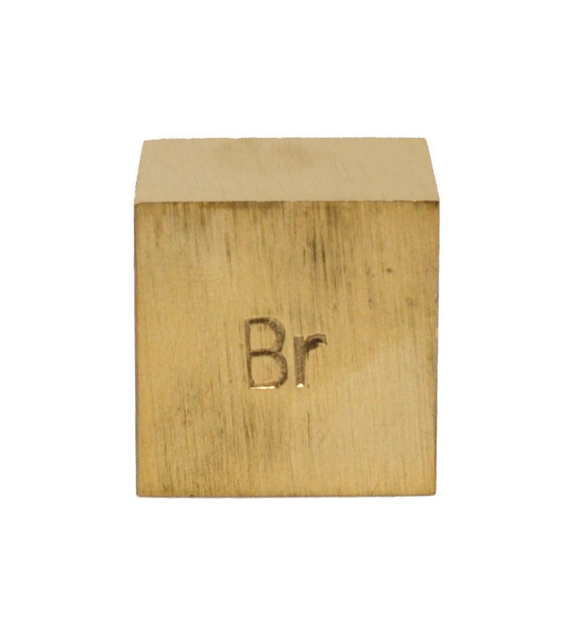 20mm Brass Density Cube with Element Stamp