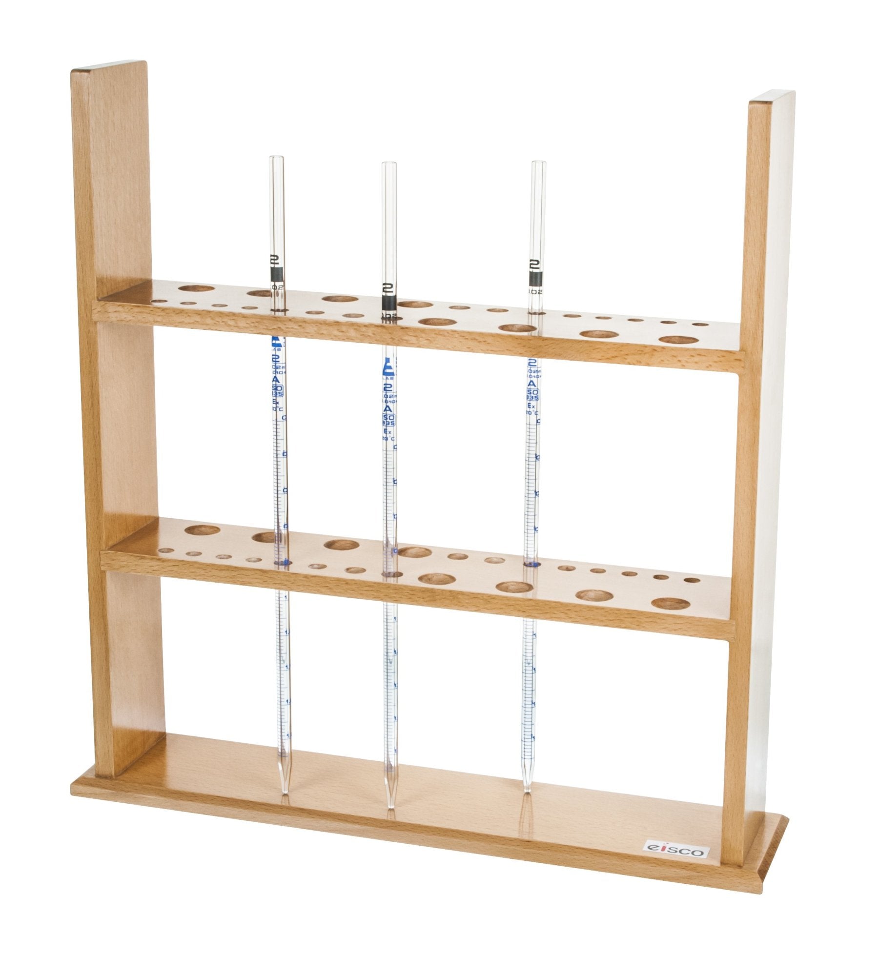 Wooden Pipette Rack for 24 Pipettes, Vertical, 16.25"