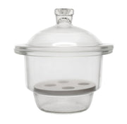 15cm Borosilicate Glass Vacuum Desiccator with Porcelain Plate