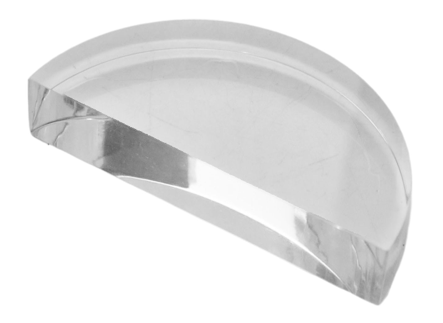 Semicircular Acrylic Block with Polished Sides, 3"