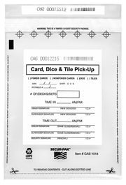Tamper-Evident Card, Dice and Tile Pick-Up Bags, 10 x 14", 100-Pack