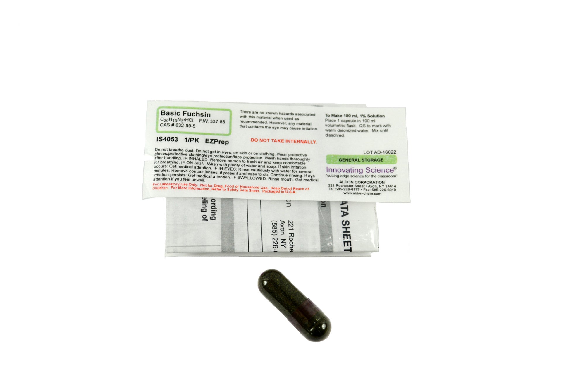 Basic Fuchsin: EZ-Prep - Capsule - Makes 100Ml