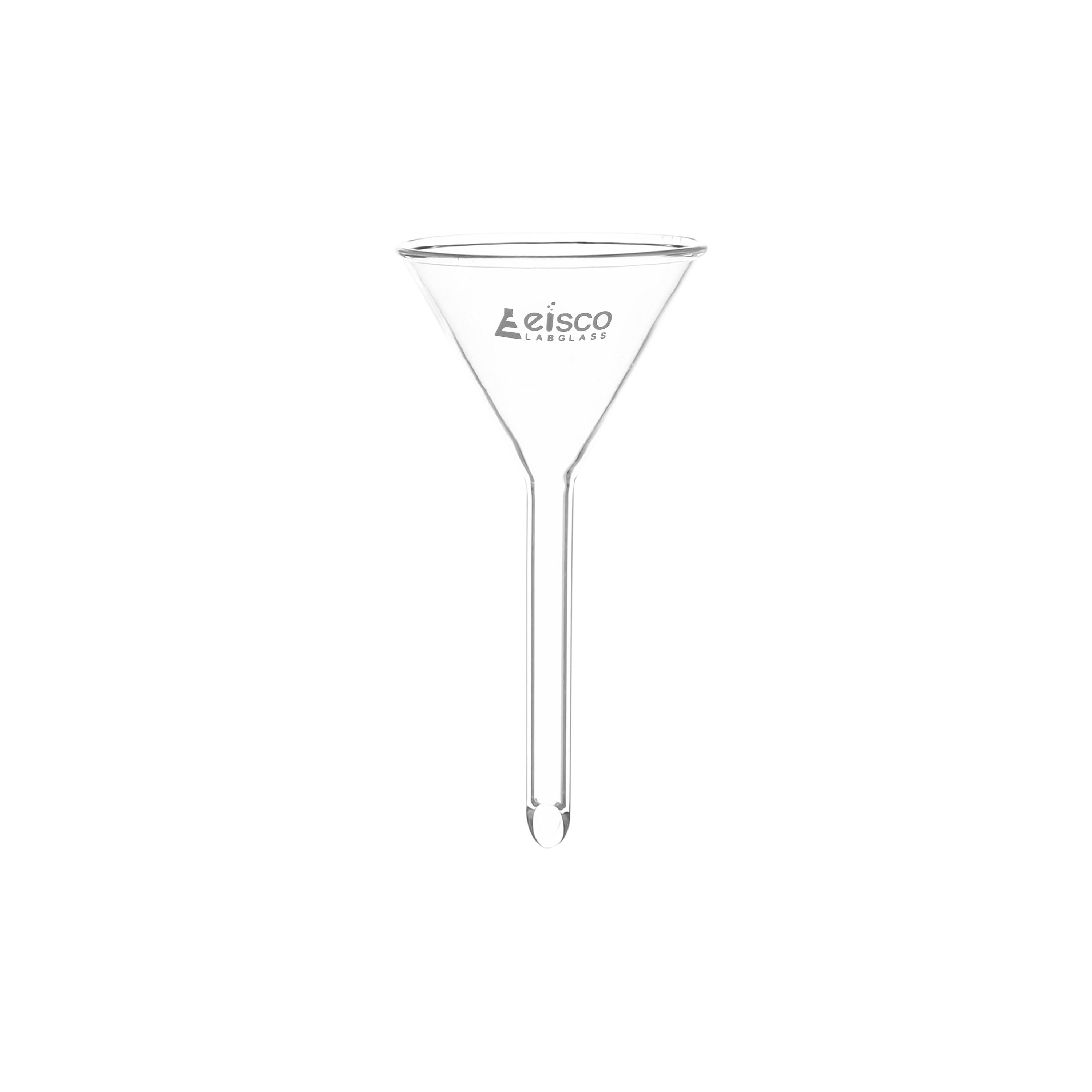 Borosilicate Glass Filter Funnel with Plain Stem