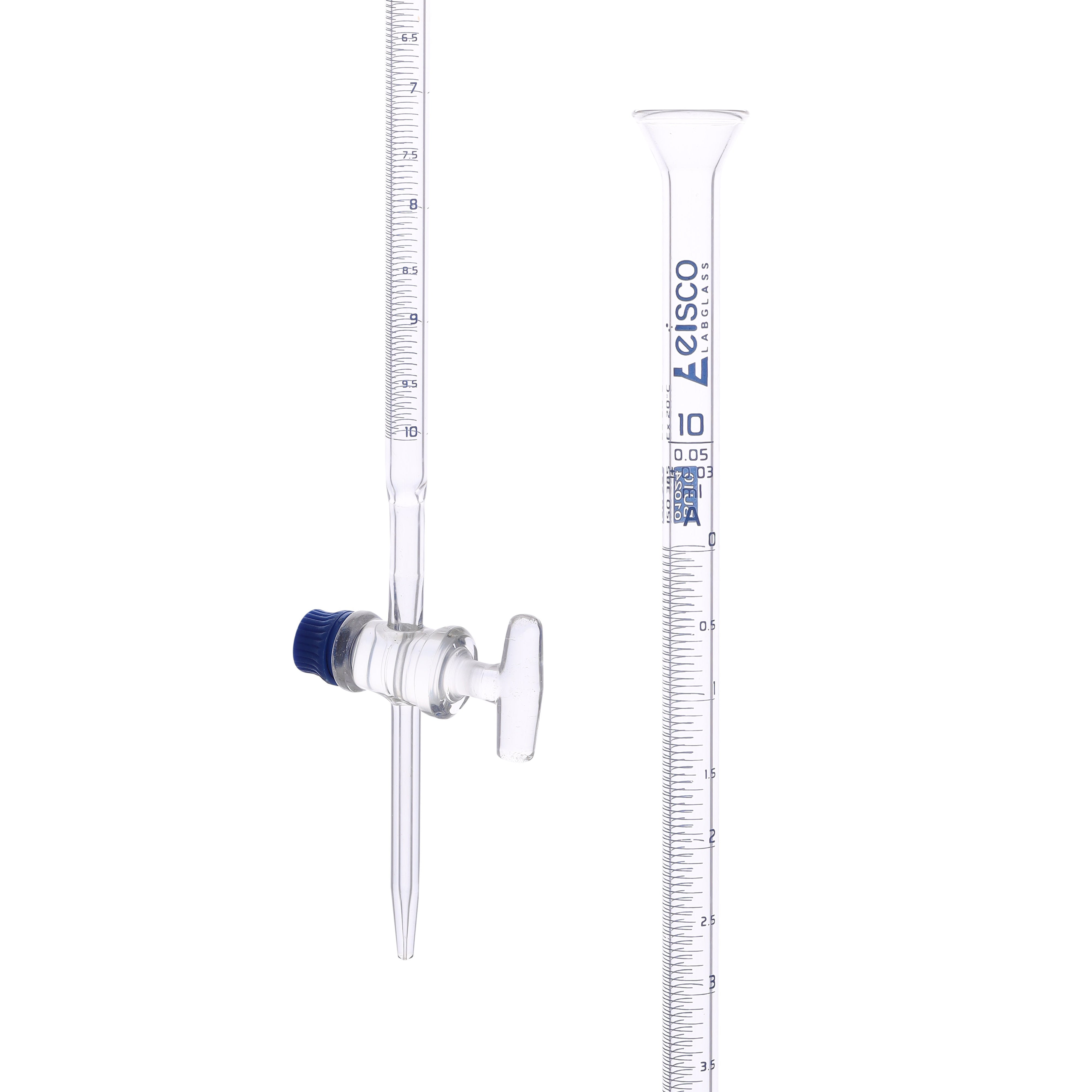 Class A Borosilicate Glass Burette with Glass Key Stopcock