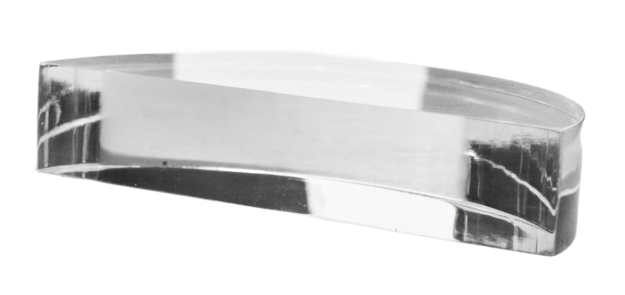 Semicircular Acrylic Block with Polished Sides, 3"