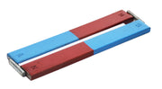 Chrome Steel Bar Magnet with Keepers, 6", 2-Pack