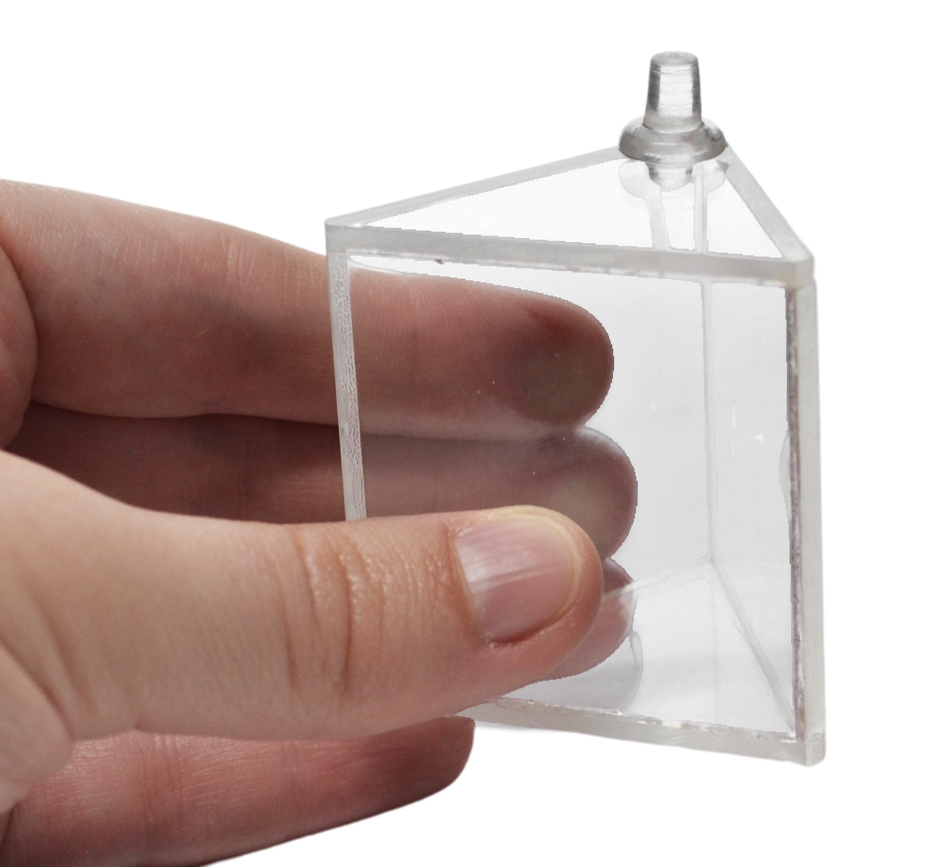 Hollow Acrylic Prism with Stopper, 2"