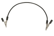 500mm Connecting Lead with Crocodile Clips Both Ends, Black, 4mm Plug
