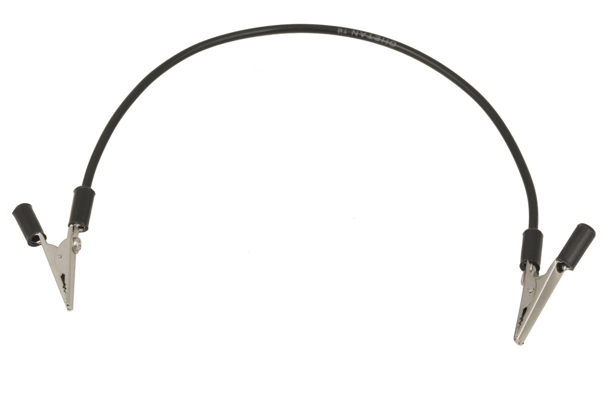 500mm Connecting Lead with Crocodile Clips Both Ends, Black, 4mm Plug