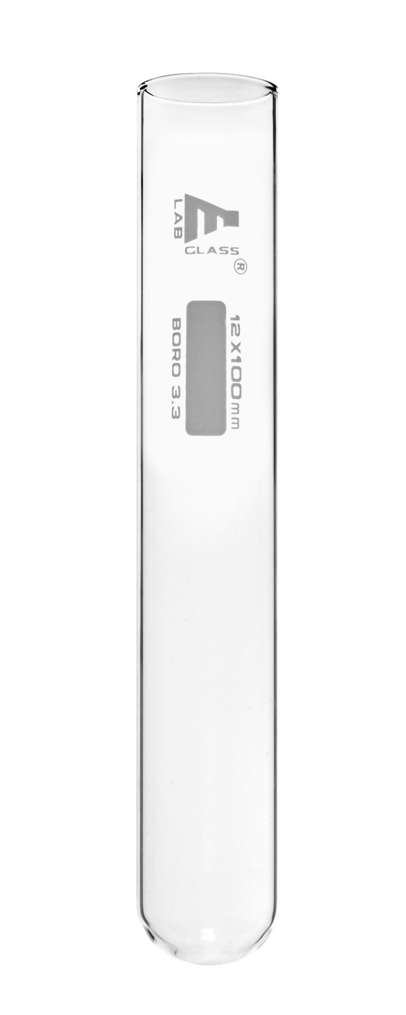 Rimless Thick Wall Borosilicate Glass Test Tube with Marking Spot, 48-Pack