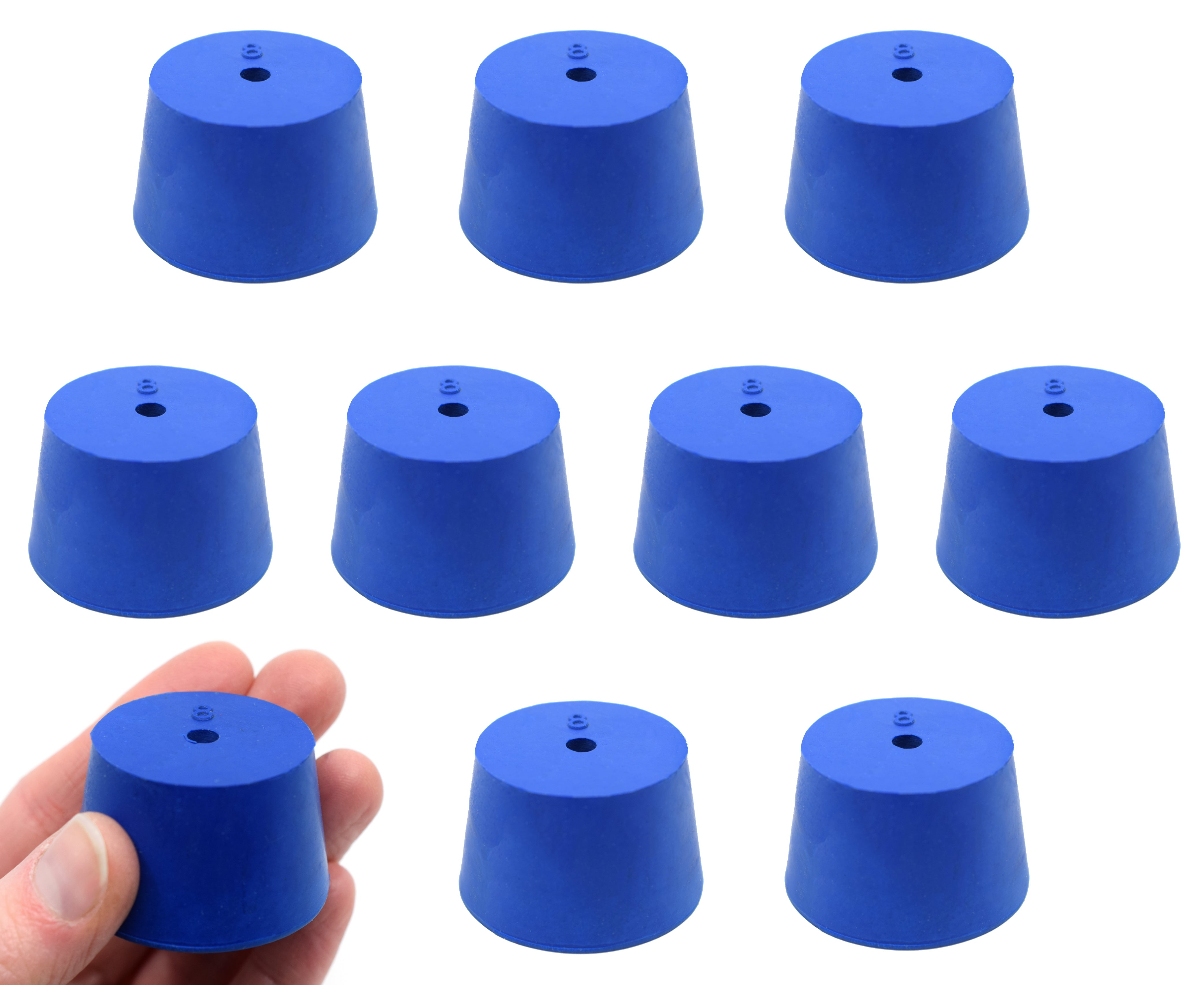 Neoprene Stopper with 1 Hole, 10-Pack