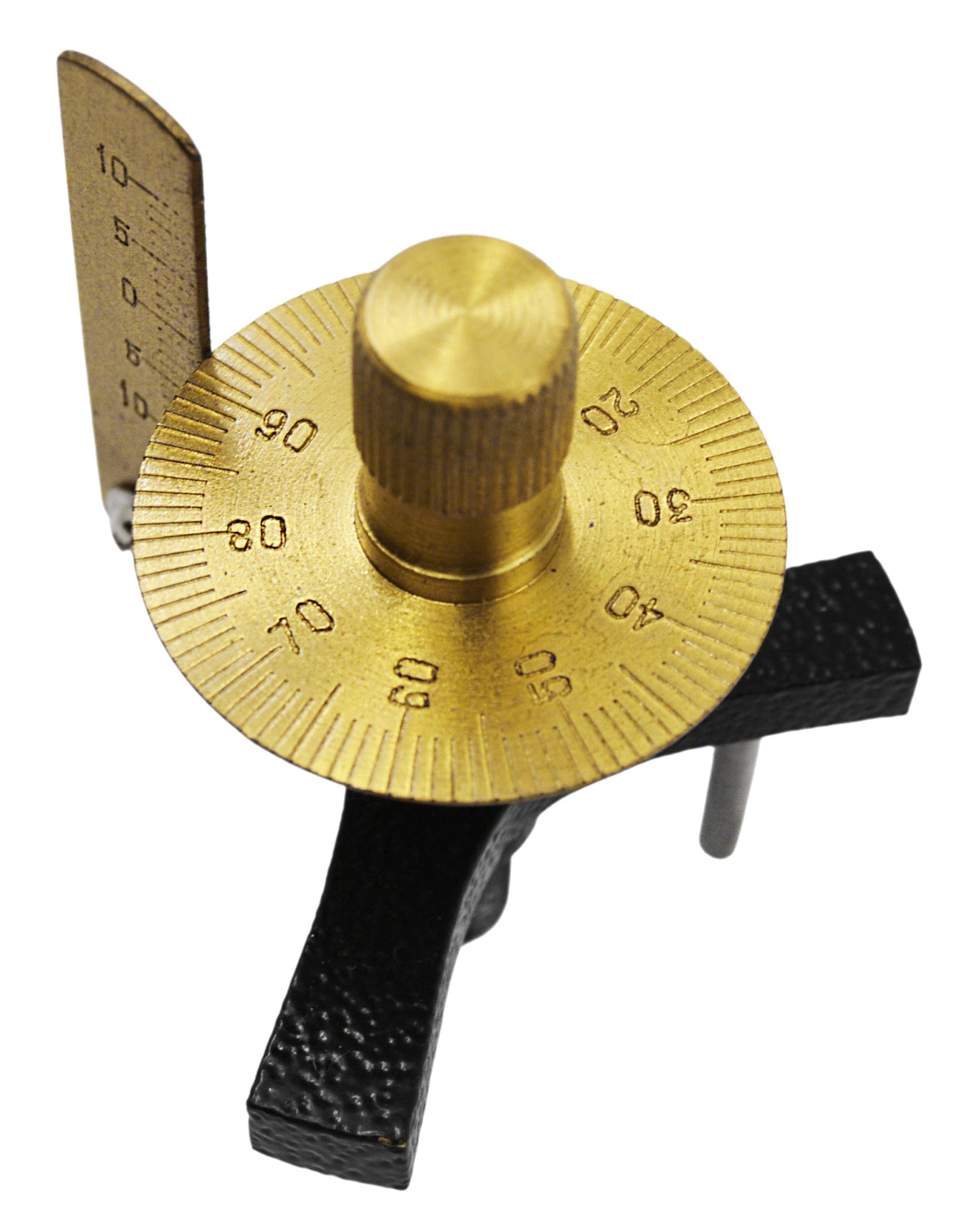 Spherometer with Brass Dial Head and 3 Stainless Steel Legs, 2.5"