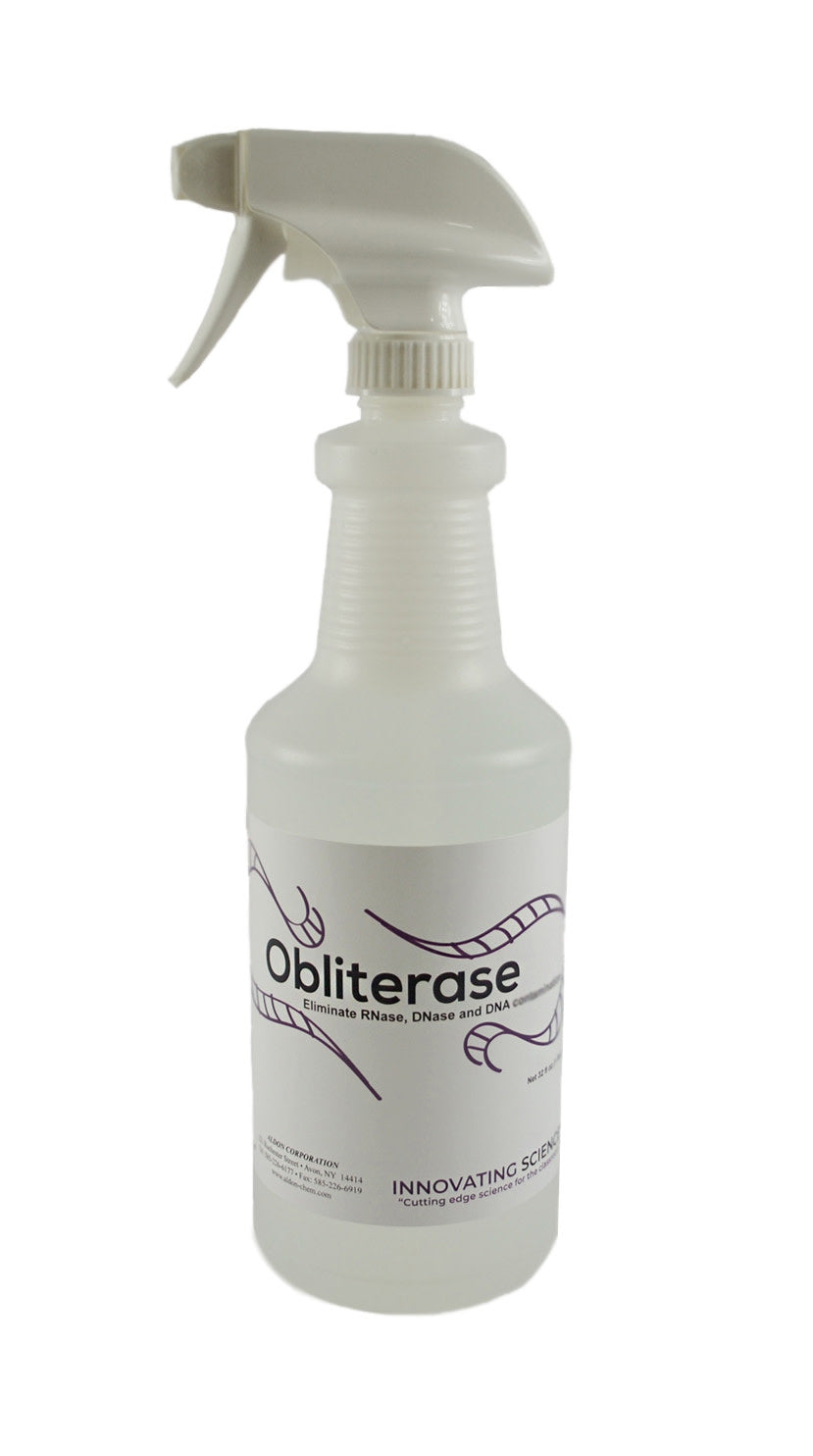 Obliterase All-Purpose Lab Cleaner for Dirt, Grime, DNA and RNA, 32oz Spray Bottle
