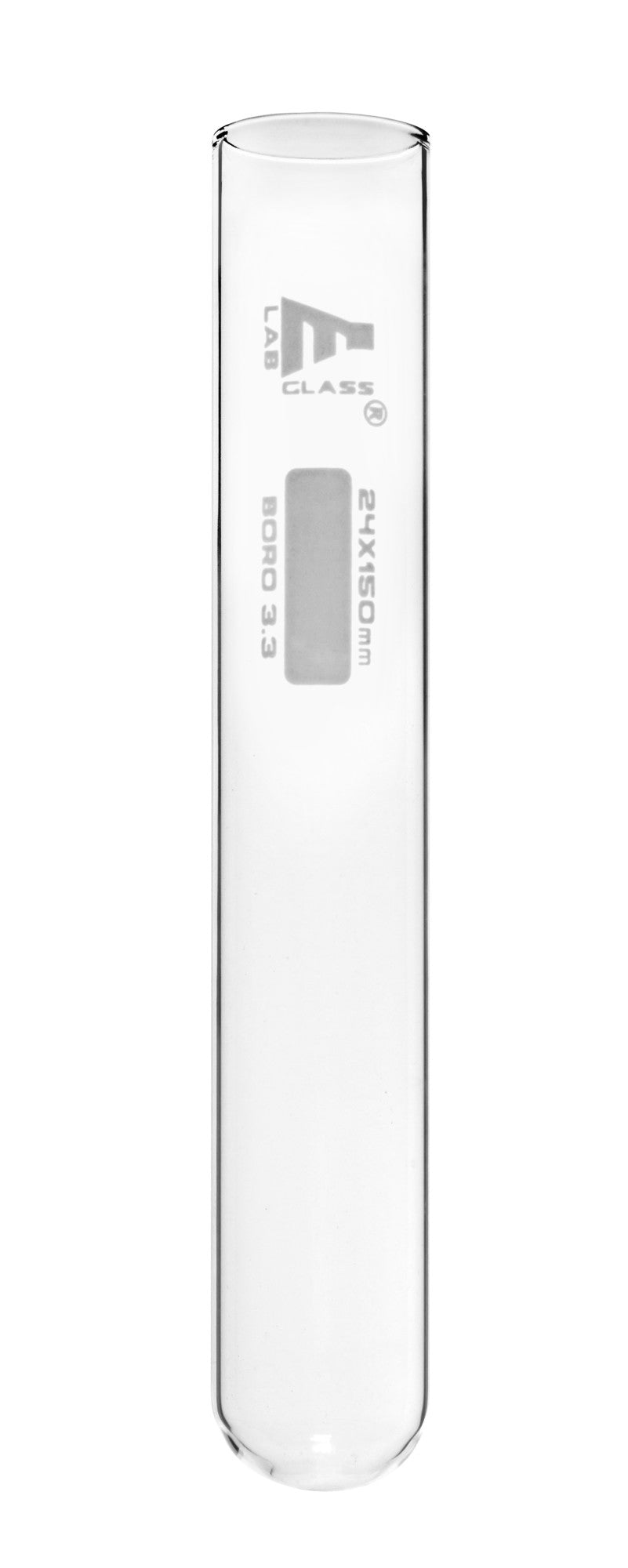 50-Pack Rimless Light-Wall Test Tubes with Marking Spot, 50mL, 24 x 150mm, Borosilicate Glass