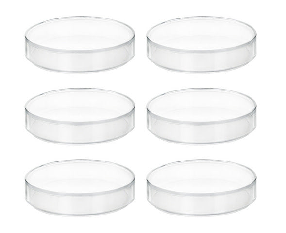 Translucent Polypropylene Petri Dish with Lid, 6-Pack