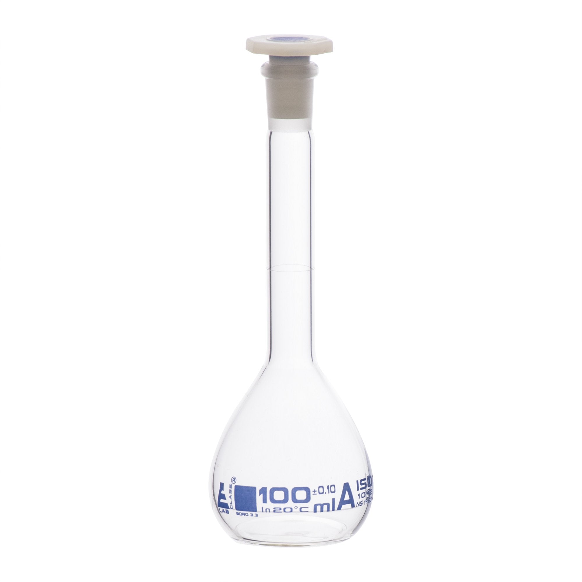 Class A Graduated Borosilicate Glass Volumetric Flask with Polypropylene Stopper