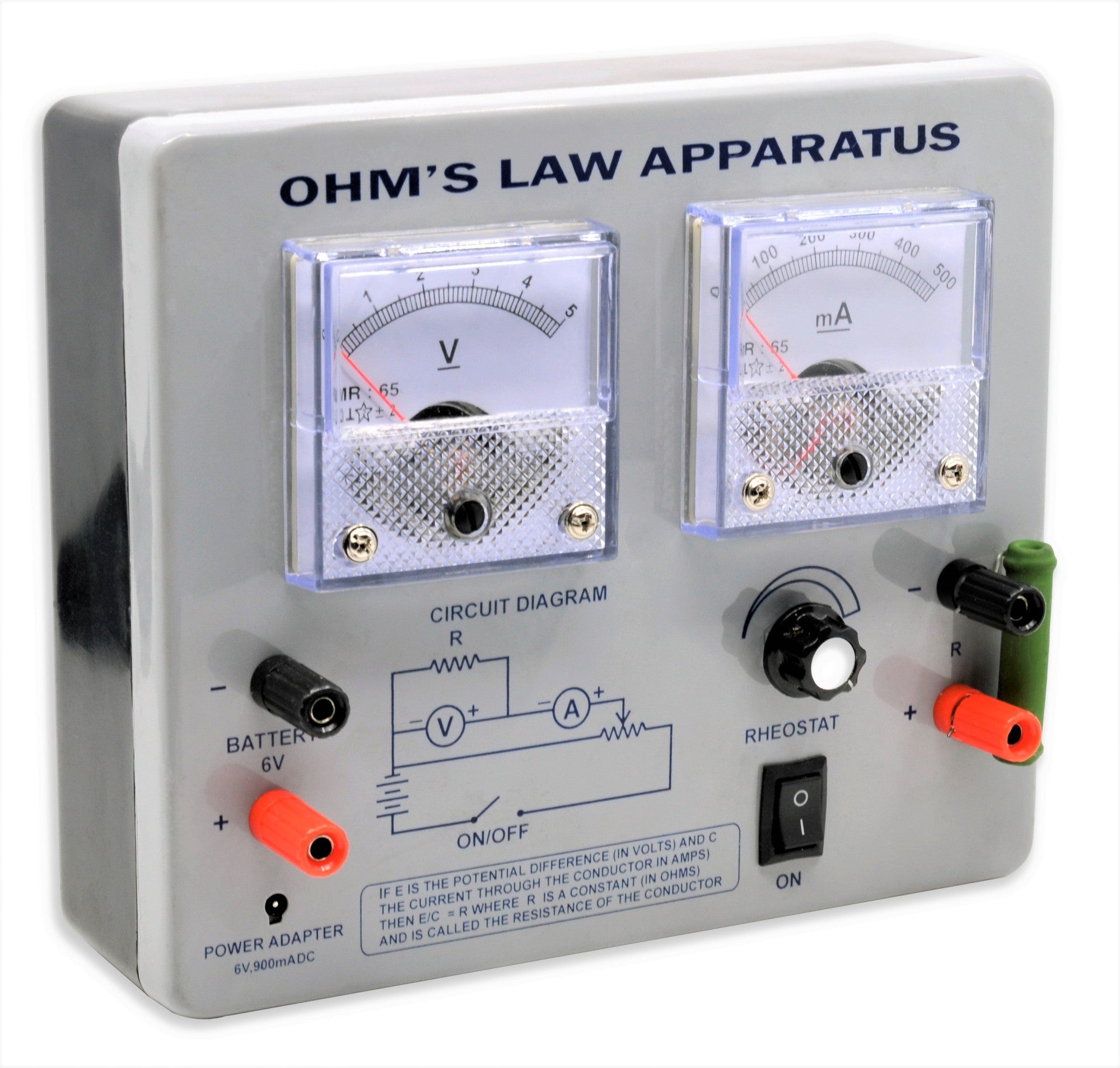Ohm's Law Apparatus with AC/DC Adapter