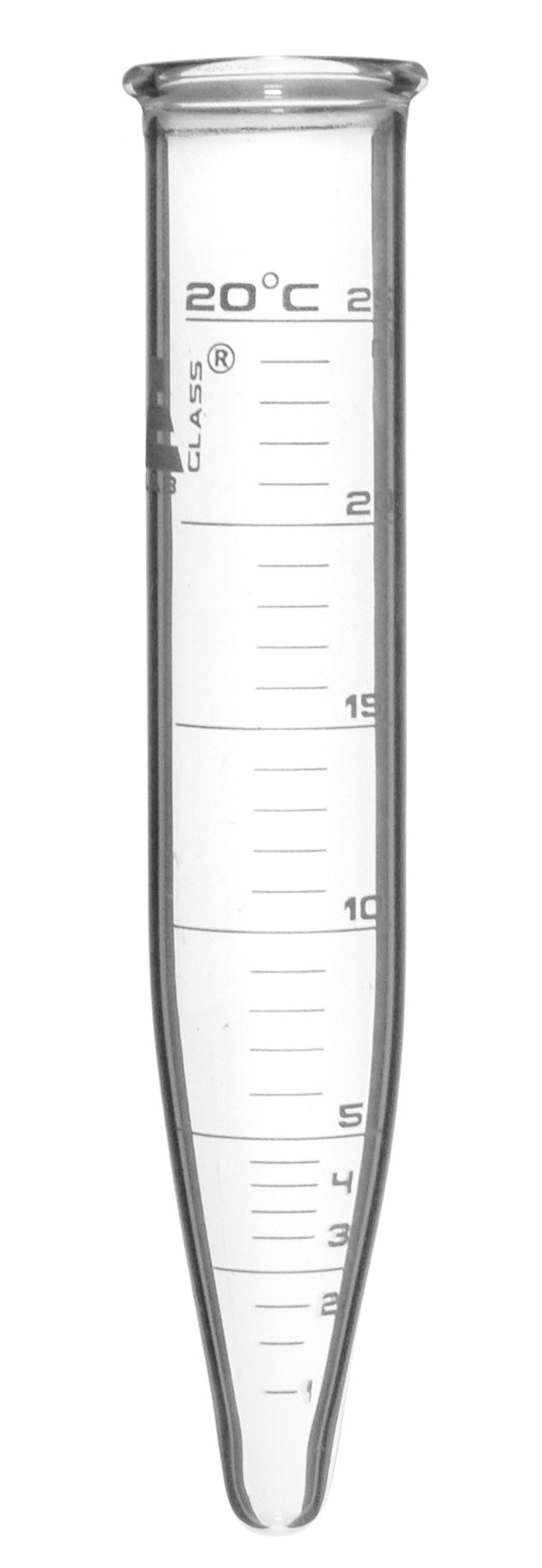 Conical Centrifuge Tube, 25mL, Graduated, Borosilicate 3.3 Glass