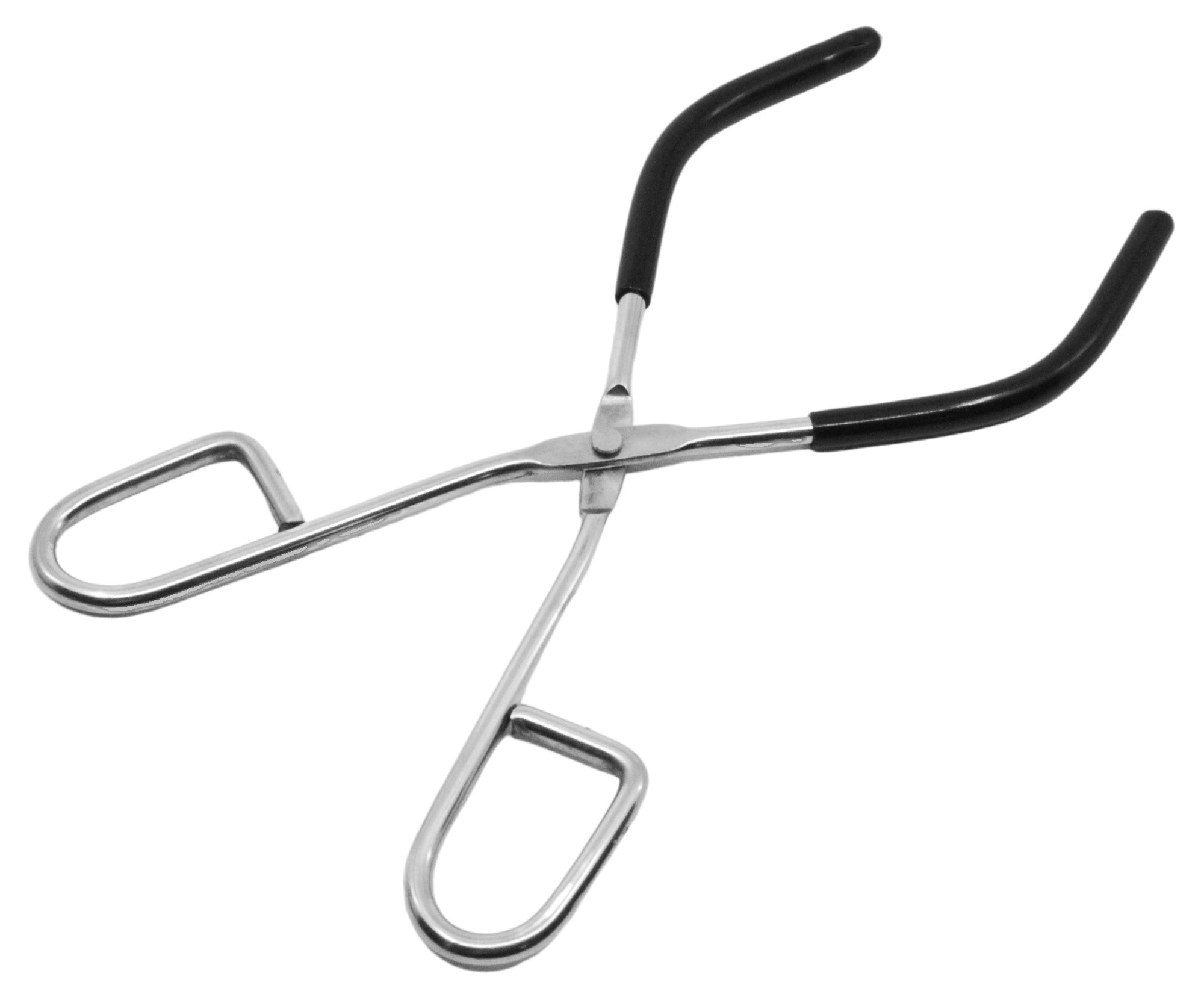 10" Stainless Steel Beaker Tongs with Rubber-Coated Ends