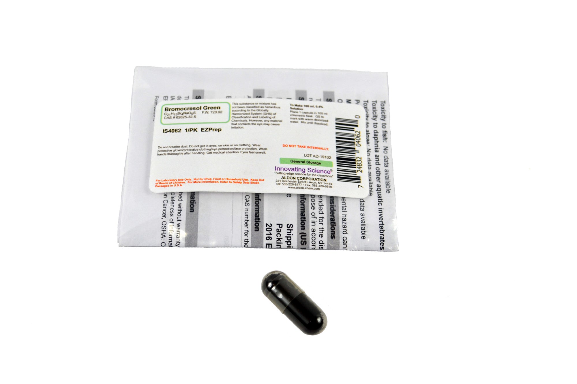 Bromocresol Green: EZ-Prep - Cap Makes 0.4% Solution 100Ml