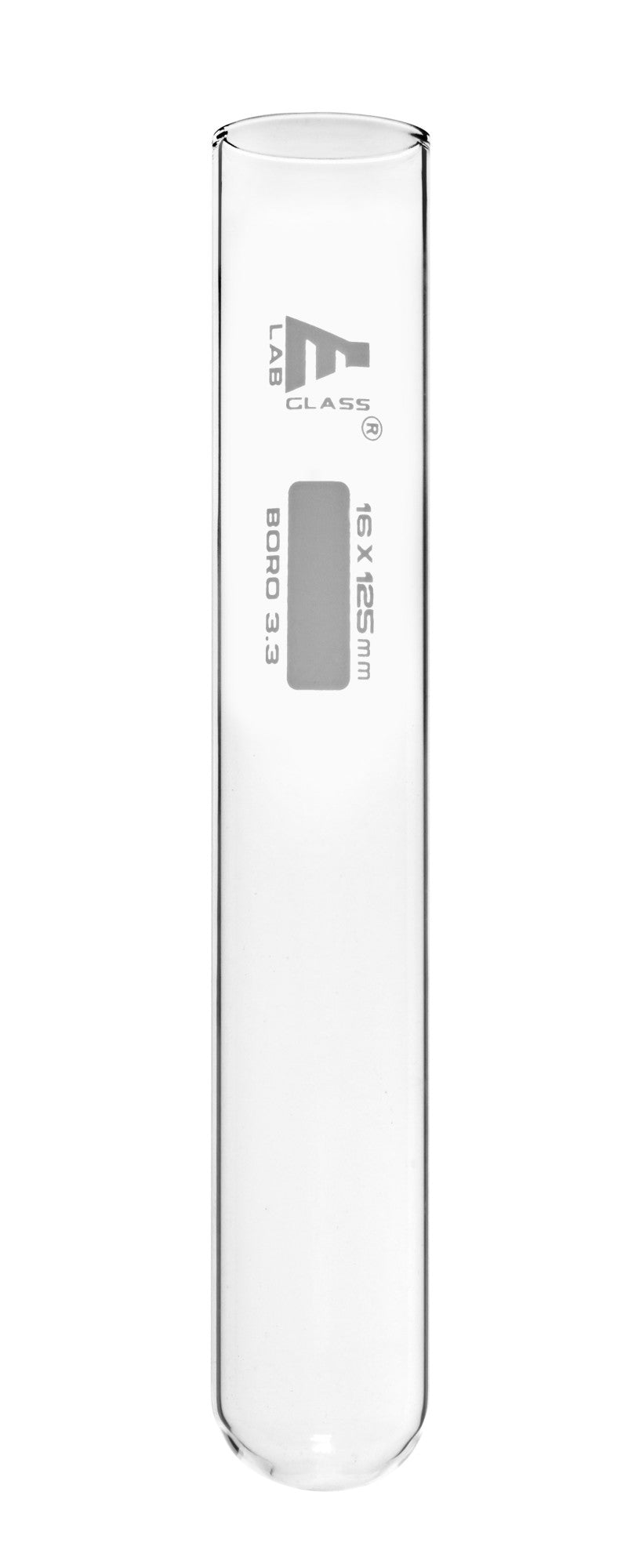 Rimless Thick Wall Borosilicate Glass Test Tube with Marking Spot, 48-Pack