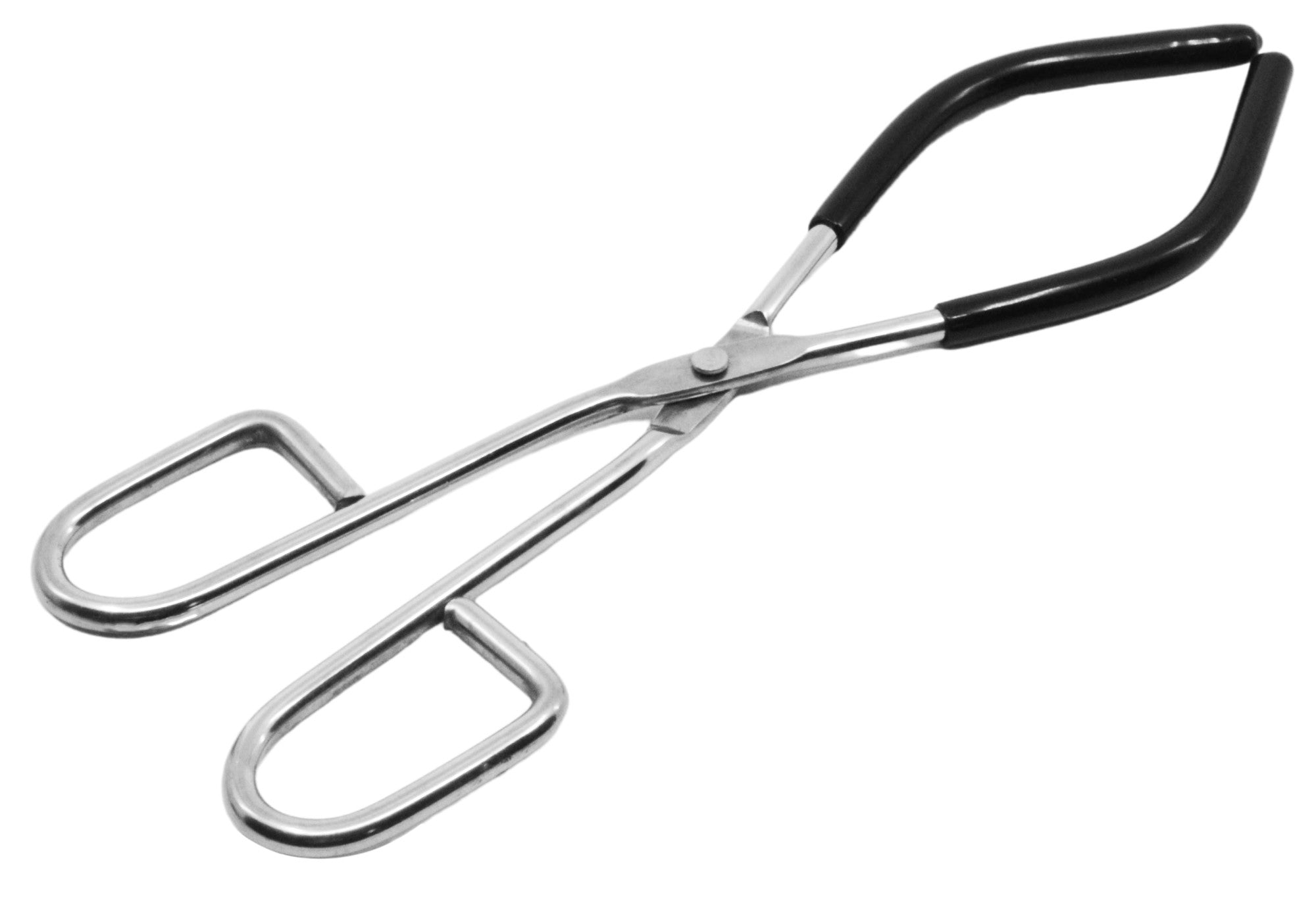 10" Stainless Steel Beaker Tongs with Rubber-Coated Ends