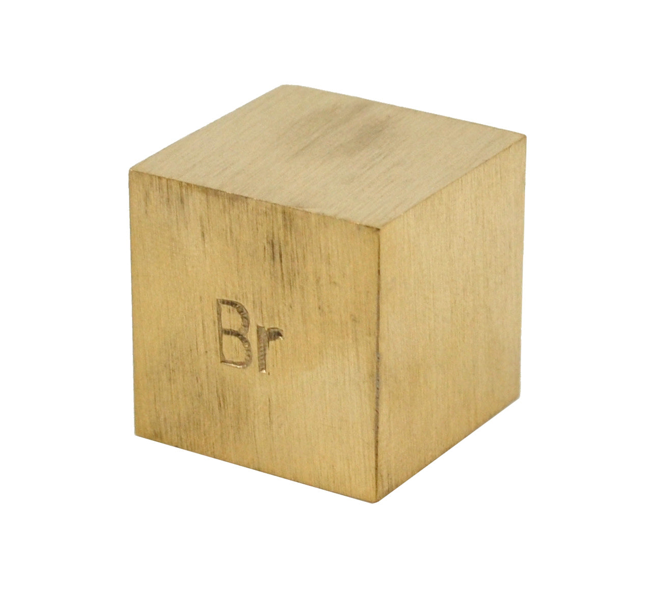 20mm Brass Density Cube with Element Stamp