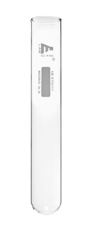 Rimless Thick Wall Borosilicate Glass Test Tube with Marking Spot, 48-Pack
