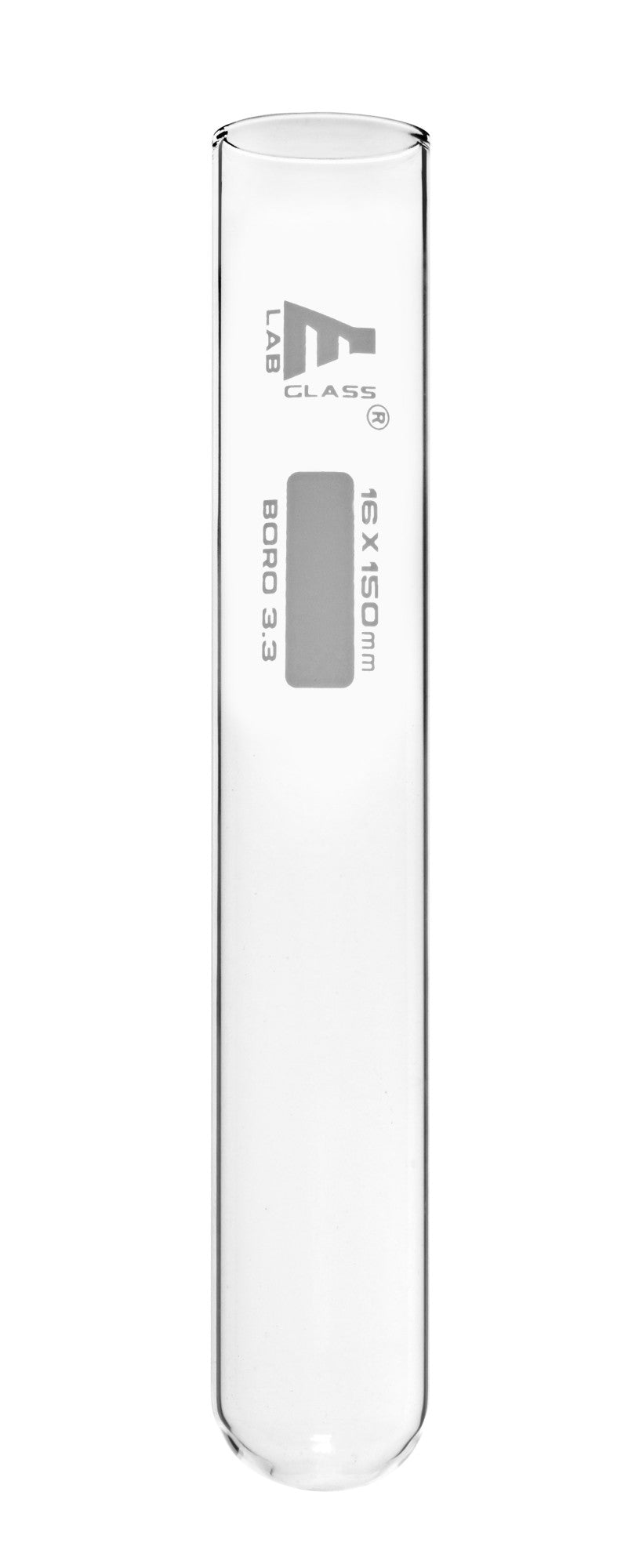 Rimless Thick Wall Borosilicate Glass Test Tube with Marking Spot, 48-Pack