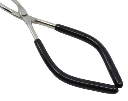 10" Stainless Steel Beaker Tongs with Rubber-Coated Ends