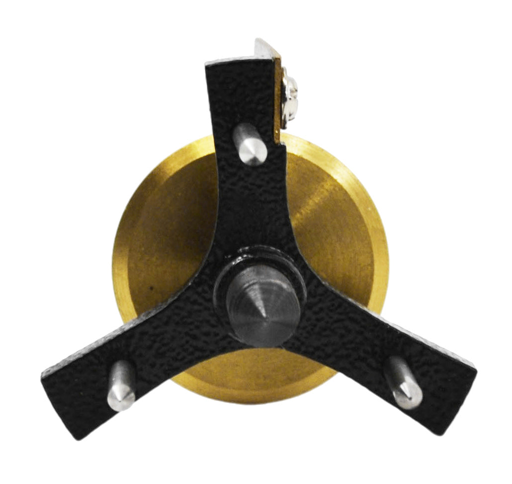 Spherometer with Brass Dial Head and 3 Stainless Steel Legs, 2.5"