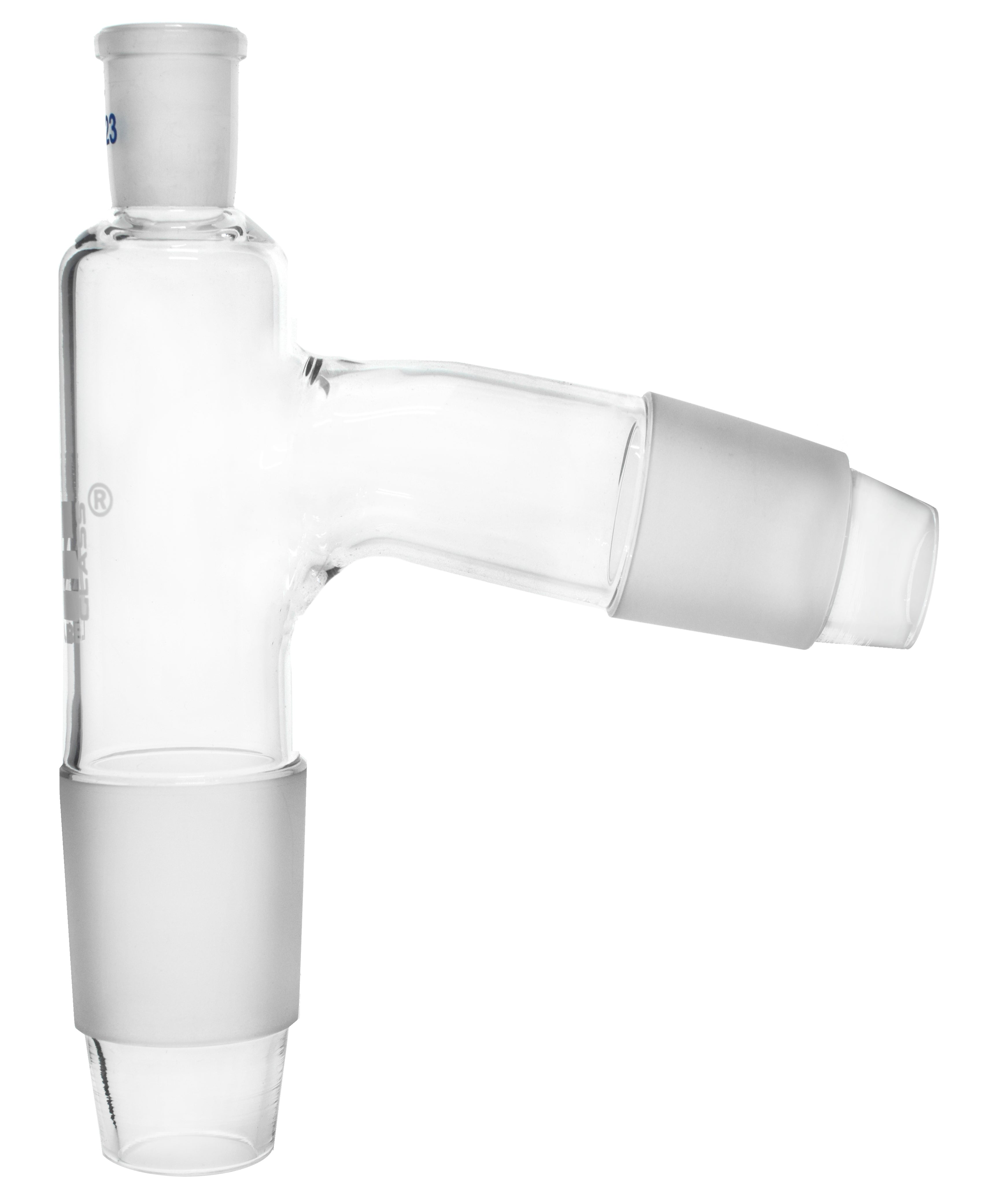Plain Still Head with B14 Thermometer Socket, 34/35 Flask and 34/35 Condenser Cones, Borosilicate Glass