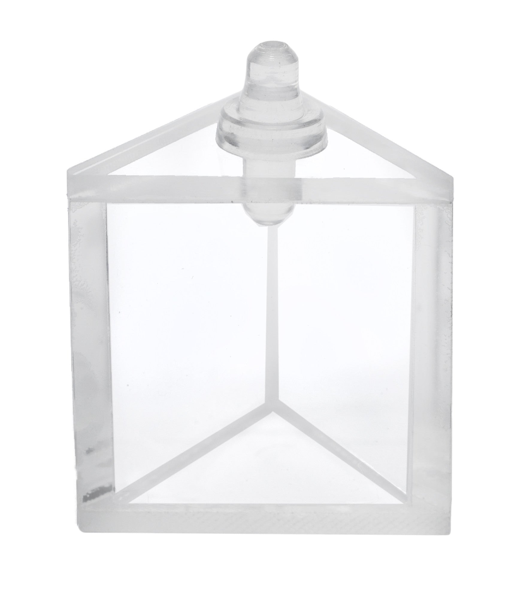 Hollow Acrylic Prism with Stopper, 1.5"