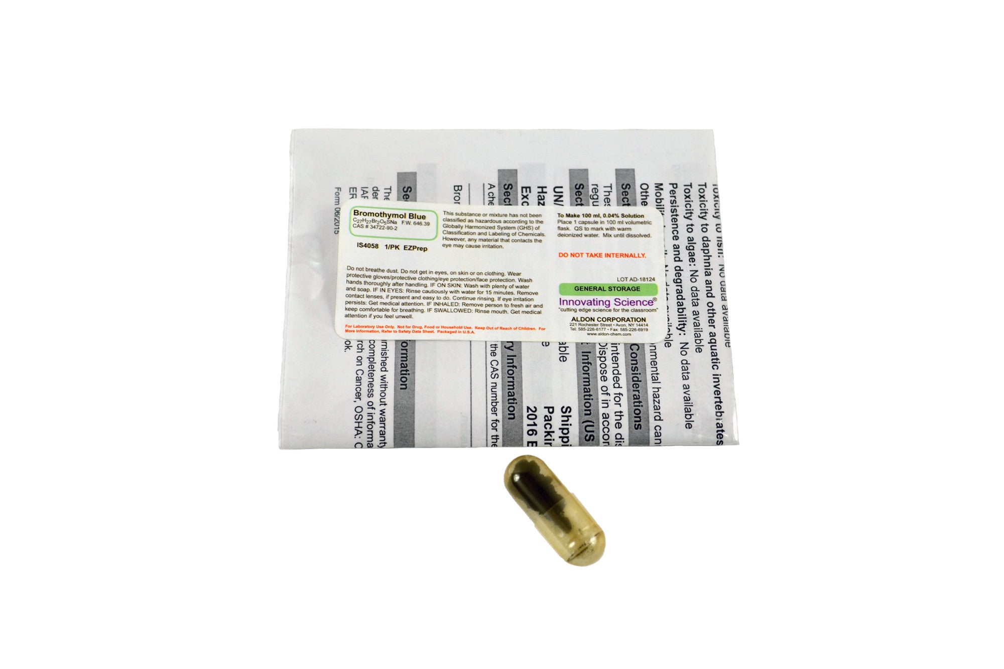 Bromothymol Blue: EZ-Prep - Cpsl Makes 0.04% Solution 100Ml