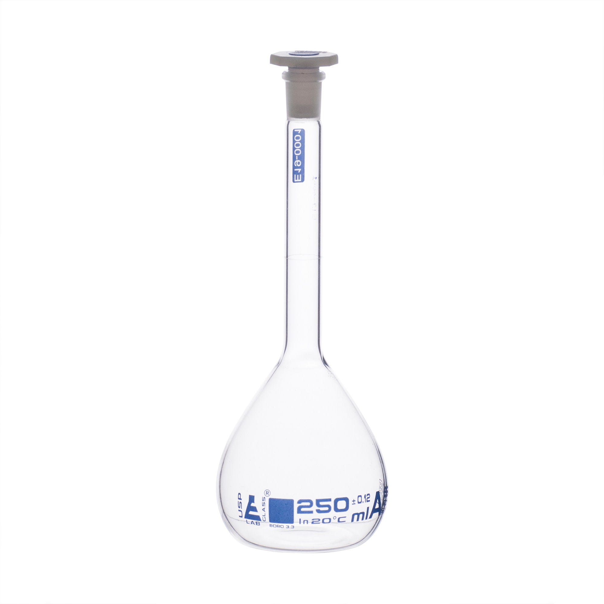 Class A Borosilicate Glass Volumetric Flask with Individual Certificate