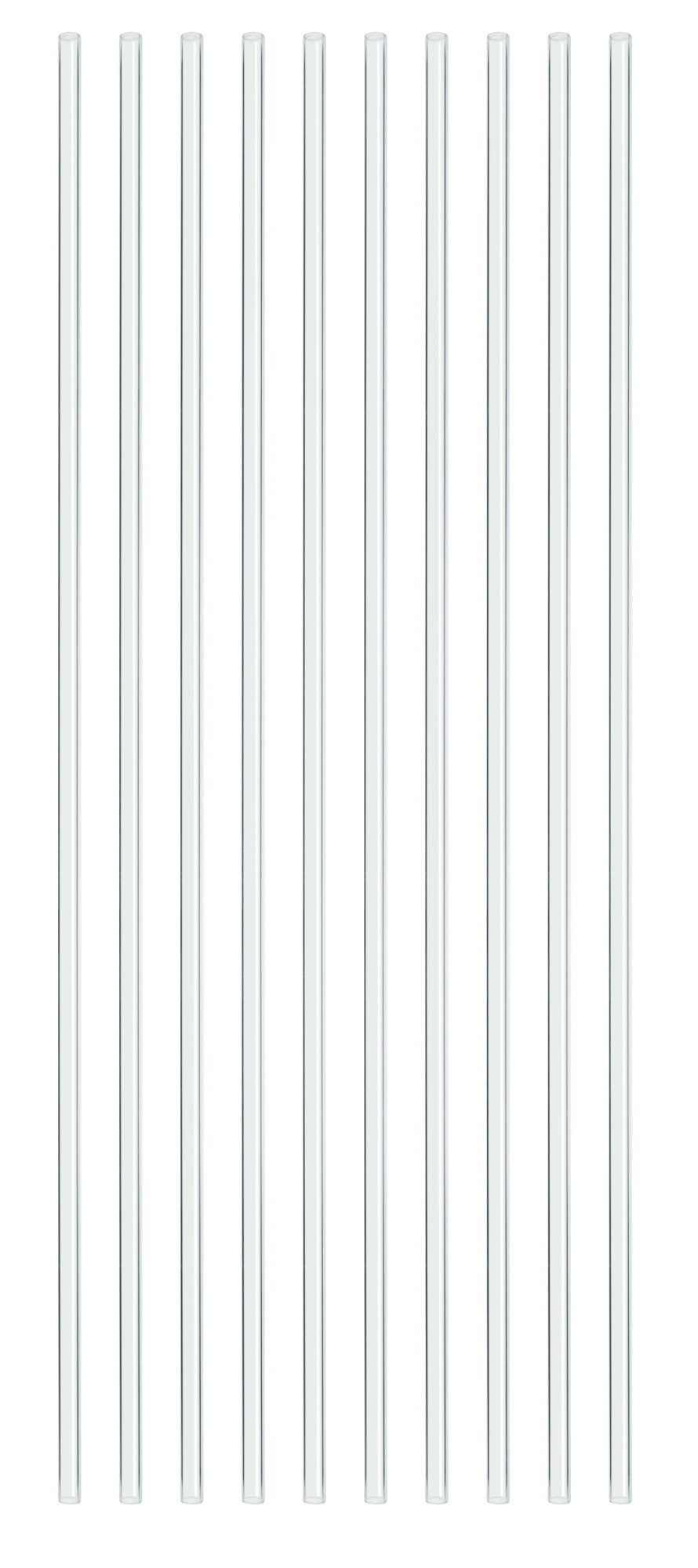 glass tubing lined up