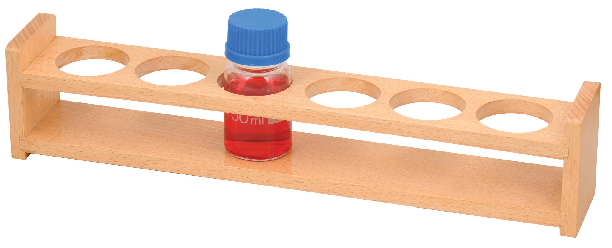 Wooden Bottle Stand for 6 Bottles, 1.75" Diameter