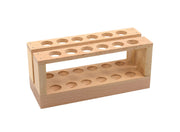 12-Tube Economy Wooden Test Tube Rack, 6" Wide, for 15mm Tubes