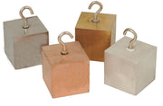 4-Metal Density Cubes Set with Hooks, 32mm, Lead-Free (Brass, Copper, Aluminum, Steel)