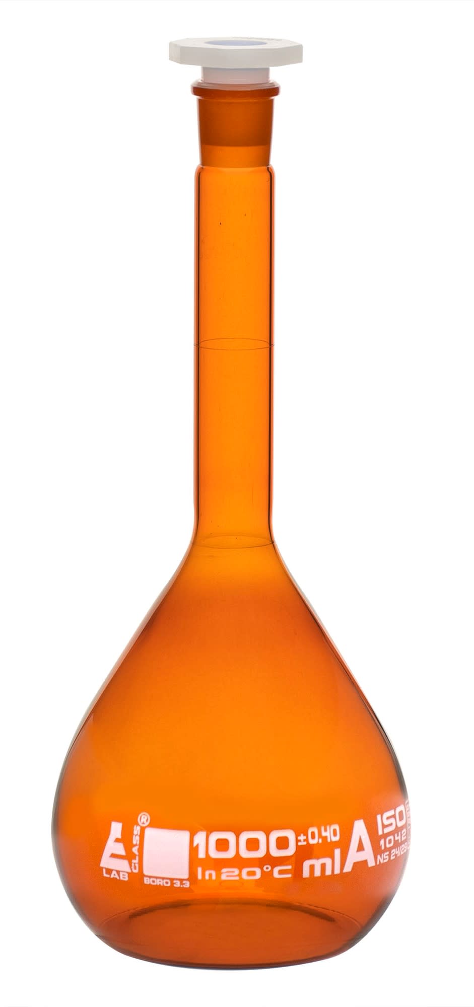 Class A Borosilicate Glass Volumetric Flask with Polypropylene Stopper