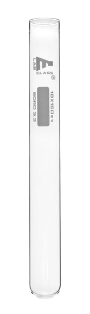 24-Pack Rimless Light-Wall Test Tubes with Marking Spot, 25mL, 18 x 150mm, Borosilicate Glass