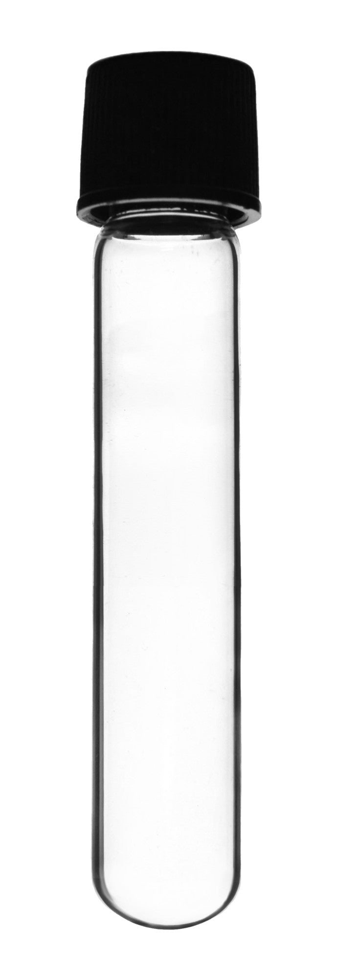 Round Bottom Borosilicate Glass Test Tube with Bakelite Screw Cap, 5mL, 2.9"
