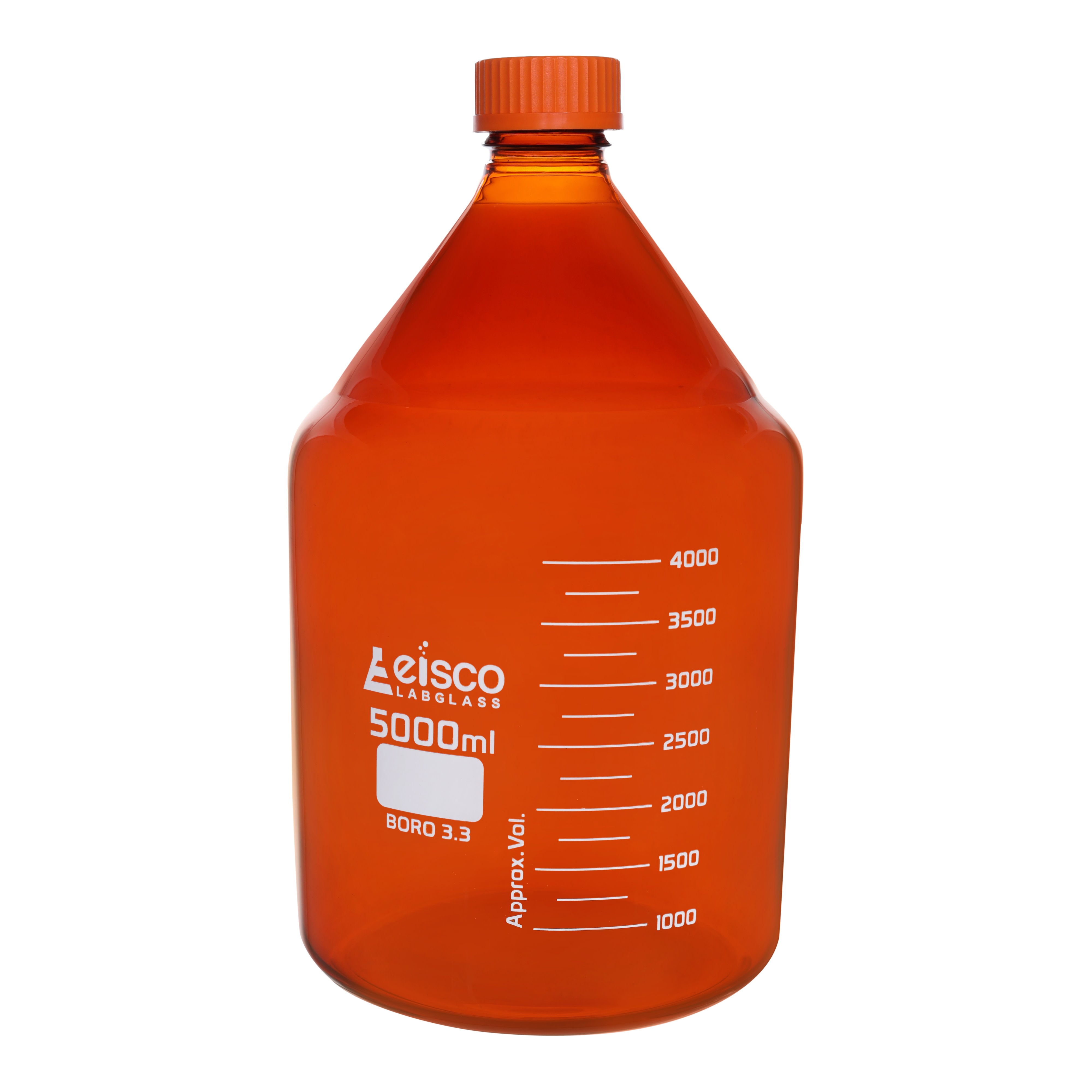 Amber Borosilicate Glass Reagent Bottle with Screw Cap