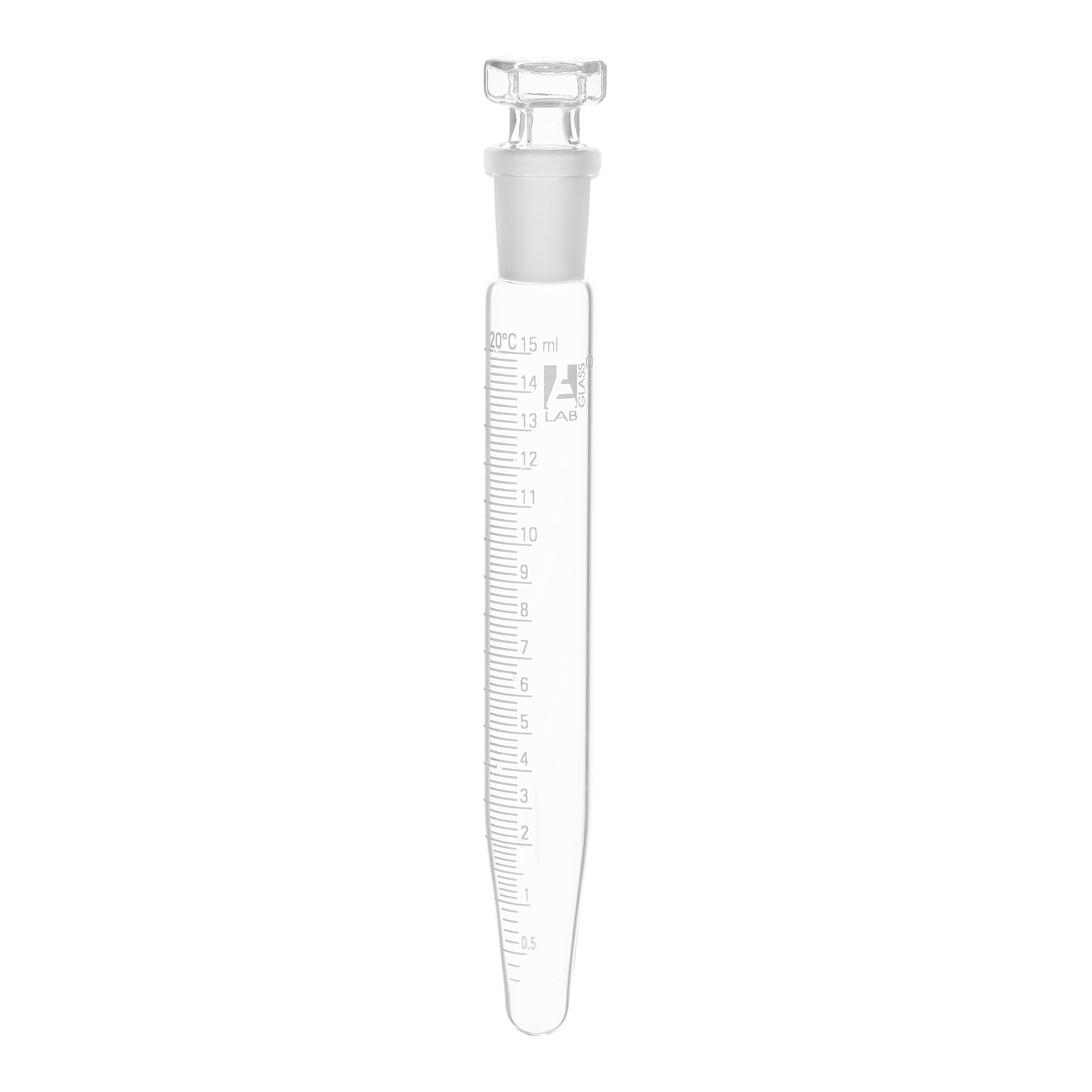 Conical Borosilicate Glass Centrifuge Tube with Glass Stopper