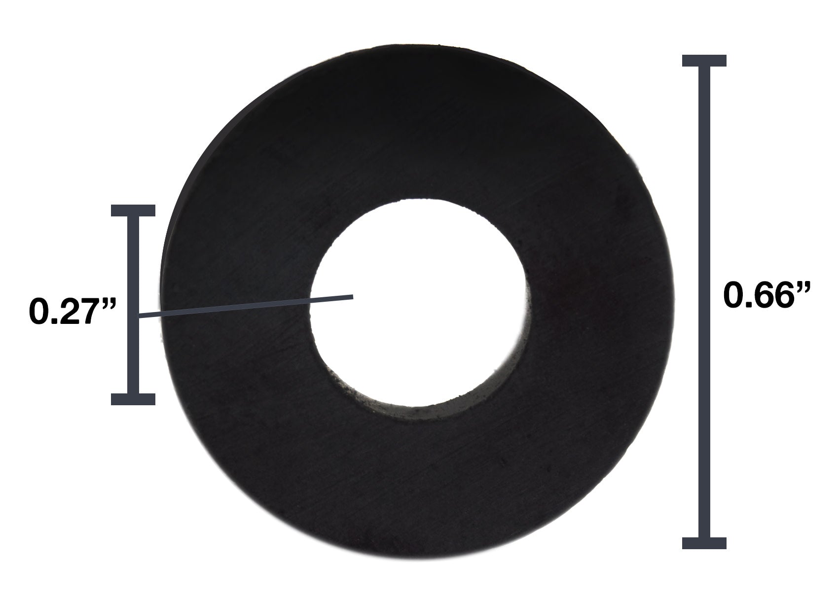 Ceramic Ring Magnet, 18mm OD x 8mm ID