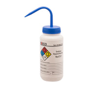 Sodium Hypochlorite (Bleach) Wash Bottle, LDPE, 4-Color Label, 500mL