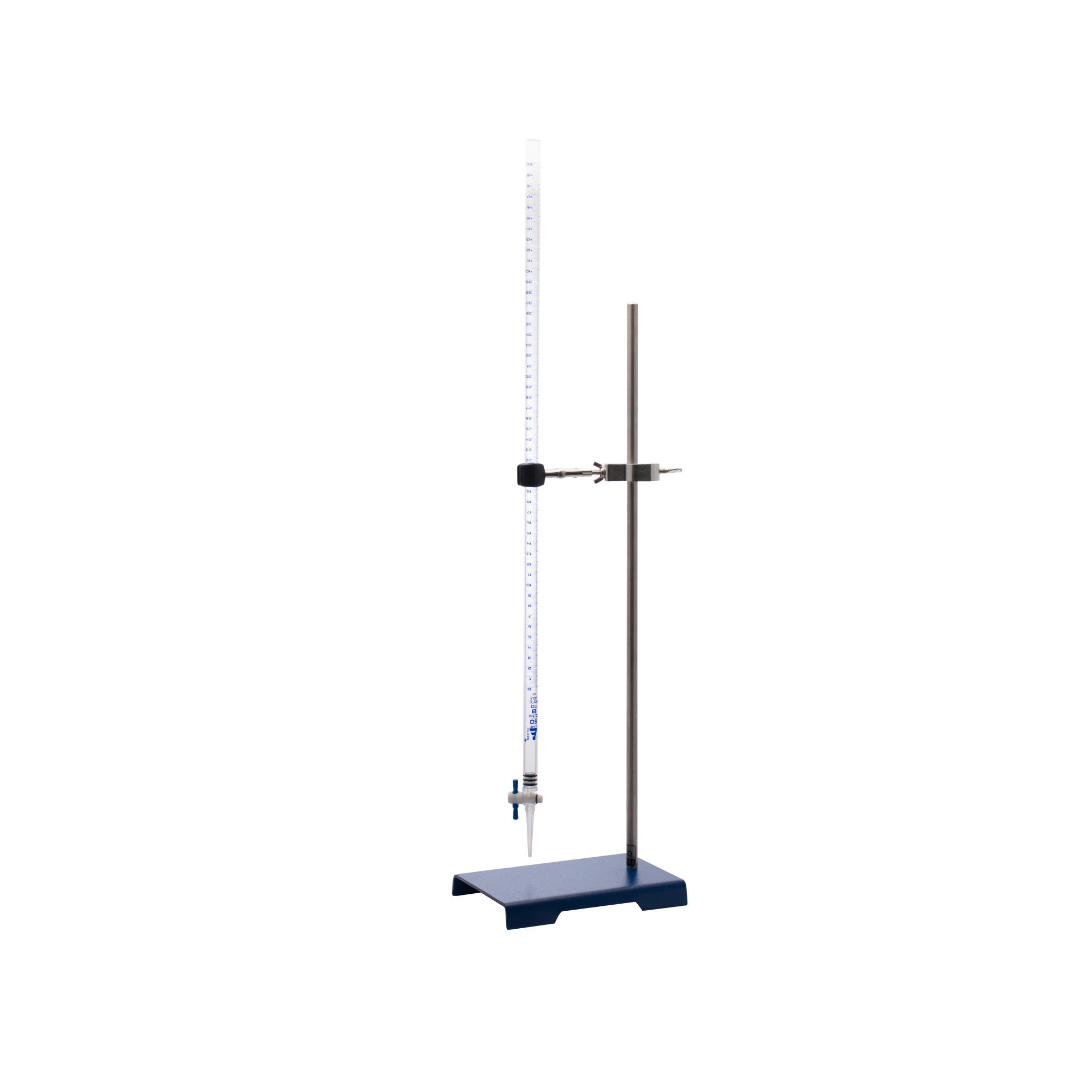 Class B Acrylic Titration Kit with 50mL Burette, 24 inch Rod, Heavy Base, Clamp and Boss Head