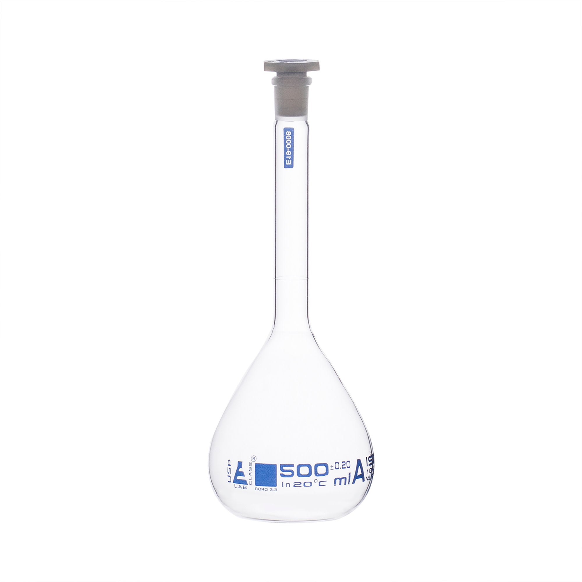 Class A Borosilicate Glass Volumetric Flask with Individual Certificate